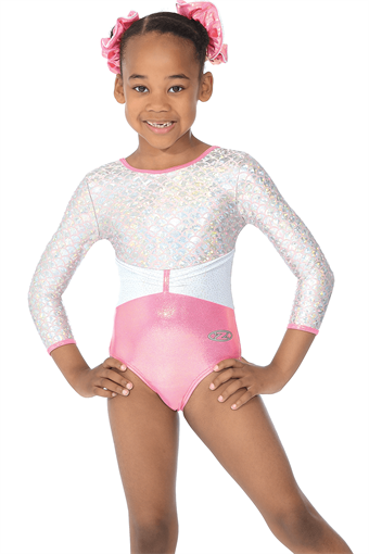 princess-girls-round-neck-3-4-sleeve-shine-gymnastic-leotard-p3562-105541_image